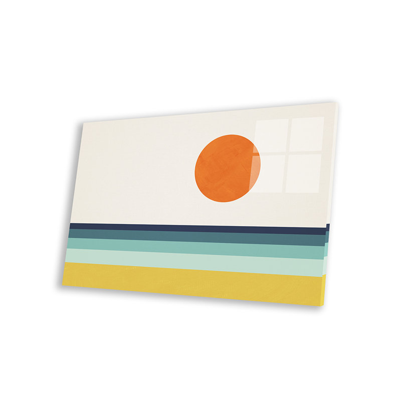 «Abstract Landscape Sun Sea Beach I» par EmcDesignLab - impression non encadrée, H 16 po x l 24 po x P 0,25 po
