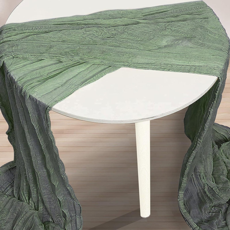 Cheesecloth Table Runner – Sage Green – 10 Ft, Rustic Sheer Gauze, For Wedding, Party & Bridal Shower Decor