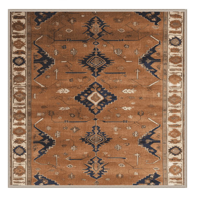 Machine Washable Persian Brown Area Rug