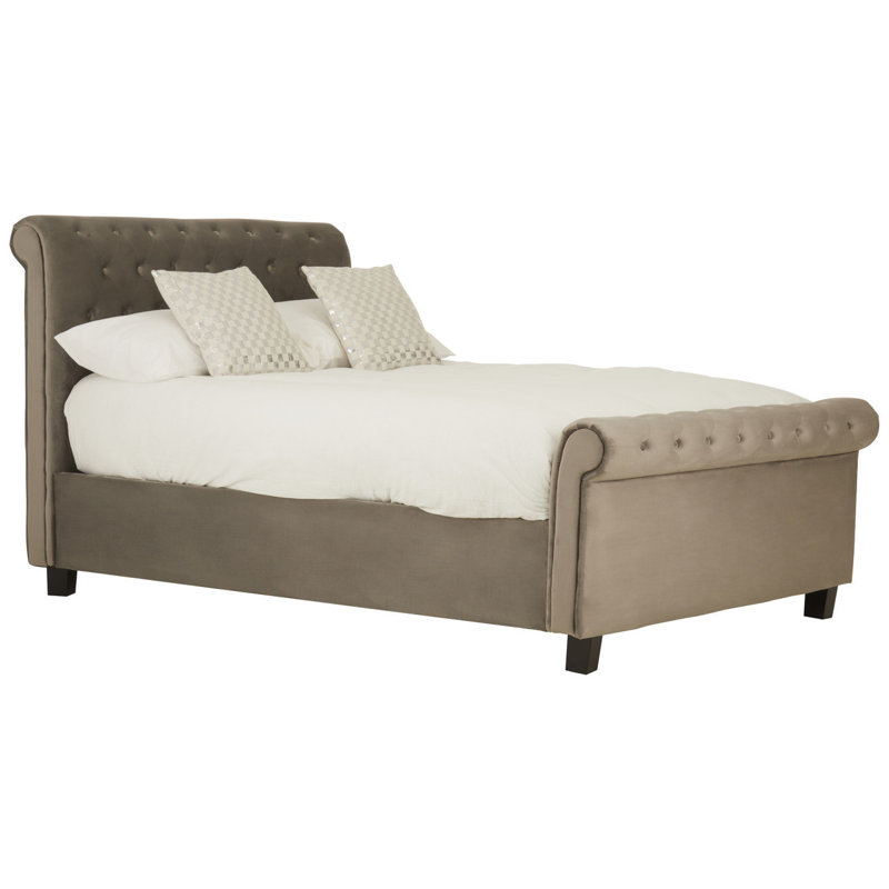 Starbuck Upholstered Ottoman Storage Bed, Brown, 148 x 230 cm