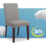 Serta Liam Parsons Dining Chair, Plush High Back, Polyester Weave Fabric, Foam Cushion Seat