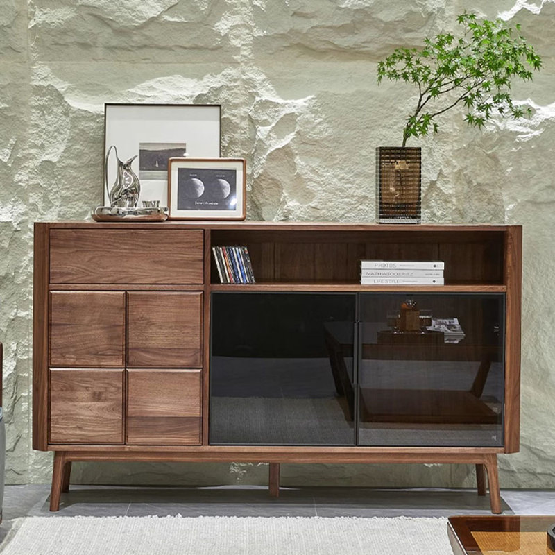 All solid wood display cabinet side cabinet