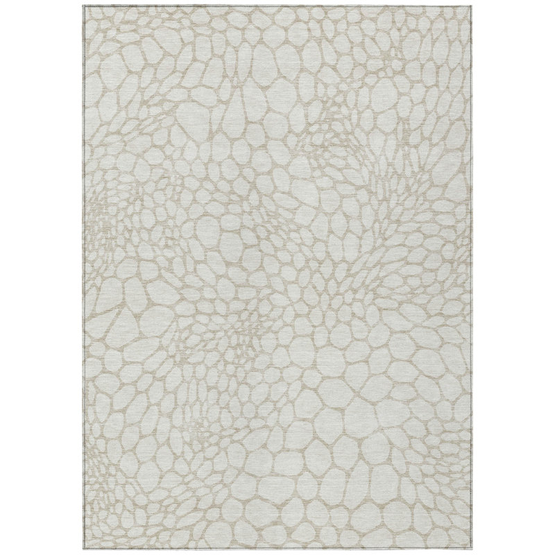 Colwart Flatweave Geometric Indoor / Outdoor Rug, Rectangle 2'6" x 3'10"