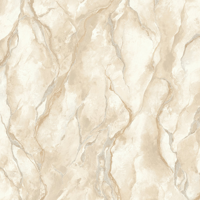10.05cm x 53cm Matte Glitter Finish Wallpaper Roll, Caramel