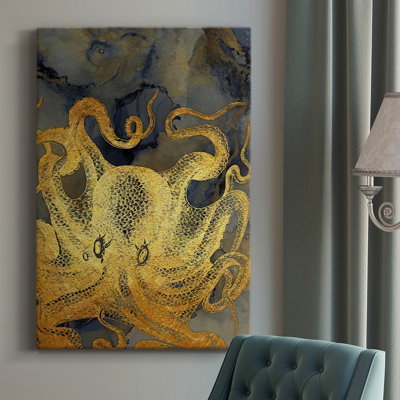 " Octopus Ink Gold & Blue II "