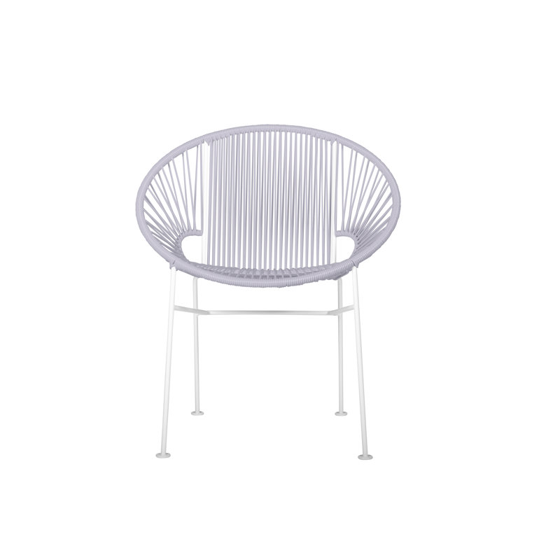 Concha Indoor/Outdoor Handmade Dining Chair, White, Clear