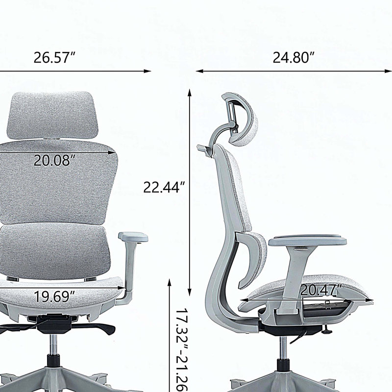 High Back Mesh Office Chair, Gray