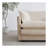 4 - Piece Upholstered Sectional Sofa, 1 - Piece of 2 Seater Sofa and 2- Piece of Ottomans , 2 Seater Loveseat Lounge with Ottomans , Beige Chenille