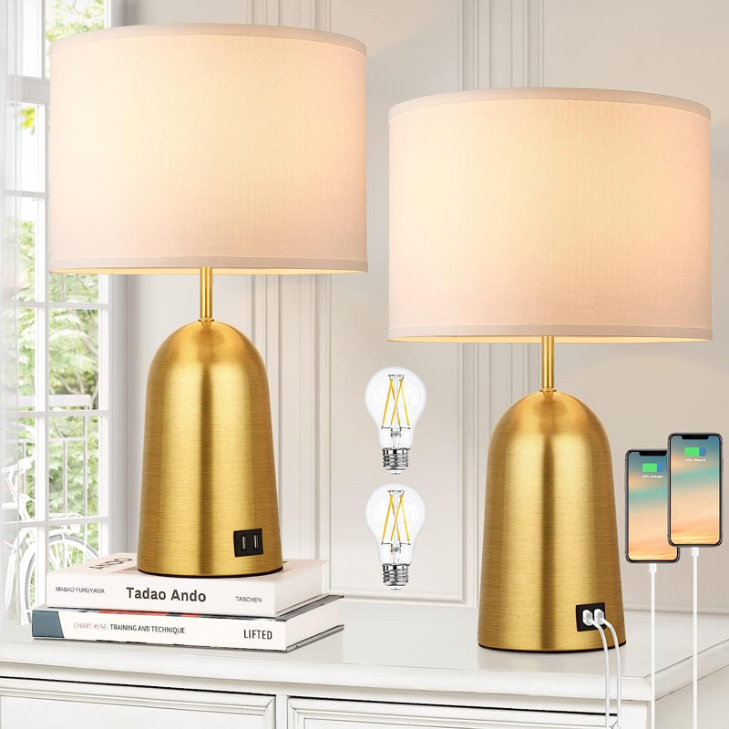 Naum Metal USB Table Lamp