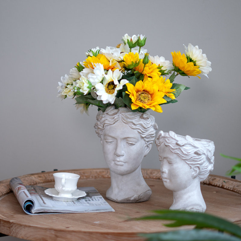 Petit vase mural Visage Cement