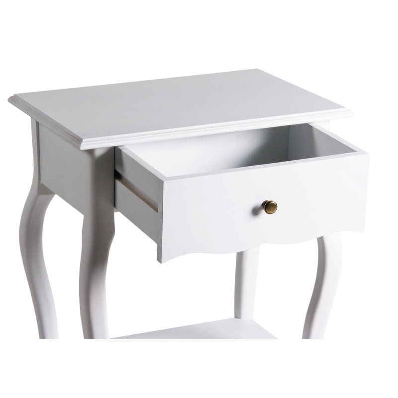 Positano 55cm W Solid Wood Bedside Table