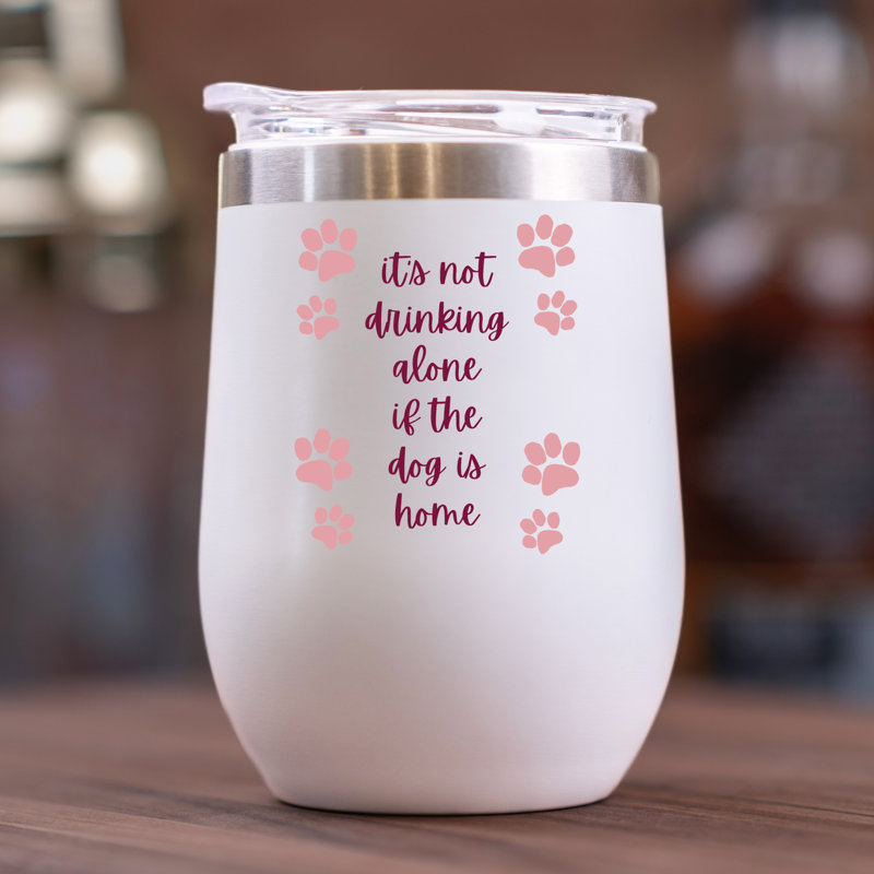 Ne pas boire seul avec le chien 11 oz. Verre à vin