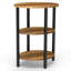 Table de bout ovale avec tablettes de rangement à 3 niveaux Jakwan-92731956