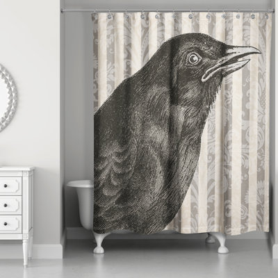 Rideau de douche à simple oiseau