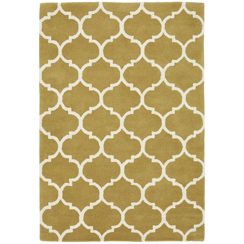 Reina Geometric Wool Hand Woven Area Rug, Rectangle 120 x 170cm