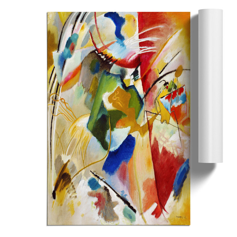 Green Center by Wassily Kandinsky - No Frame Painting, 59cm H x 42cm W x 0.1cm D