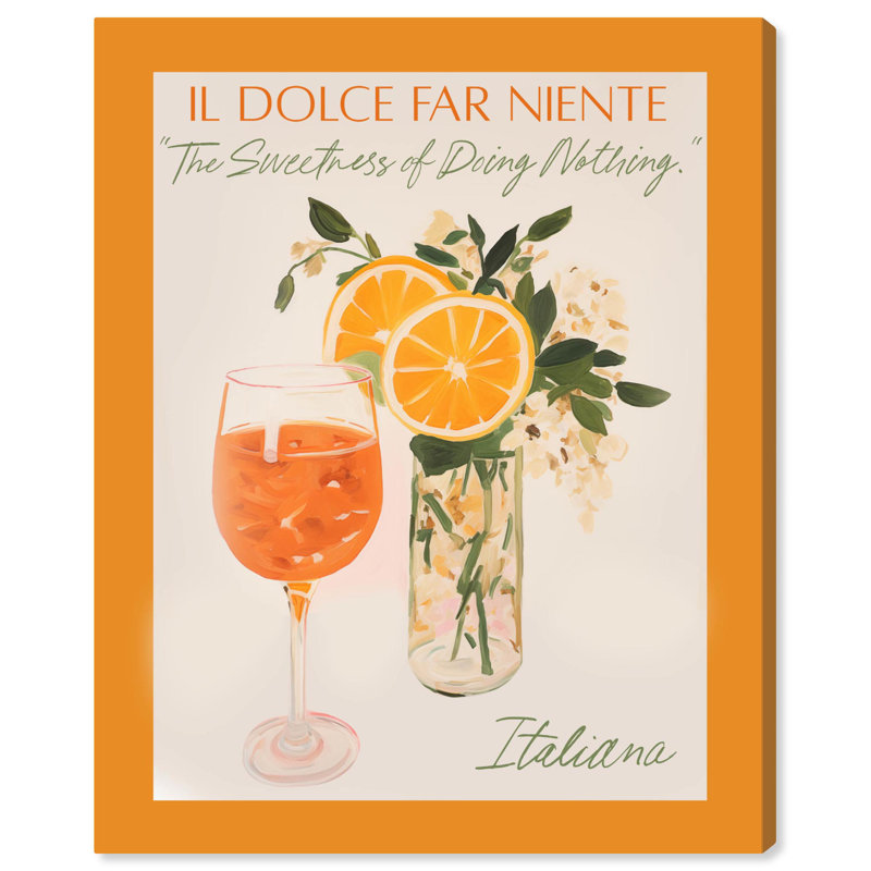 Dolce Far Niente Coastal Beach Wrapped Canvas Art, 30" x 24"