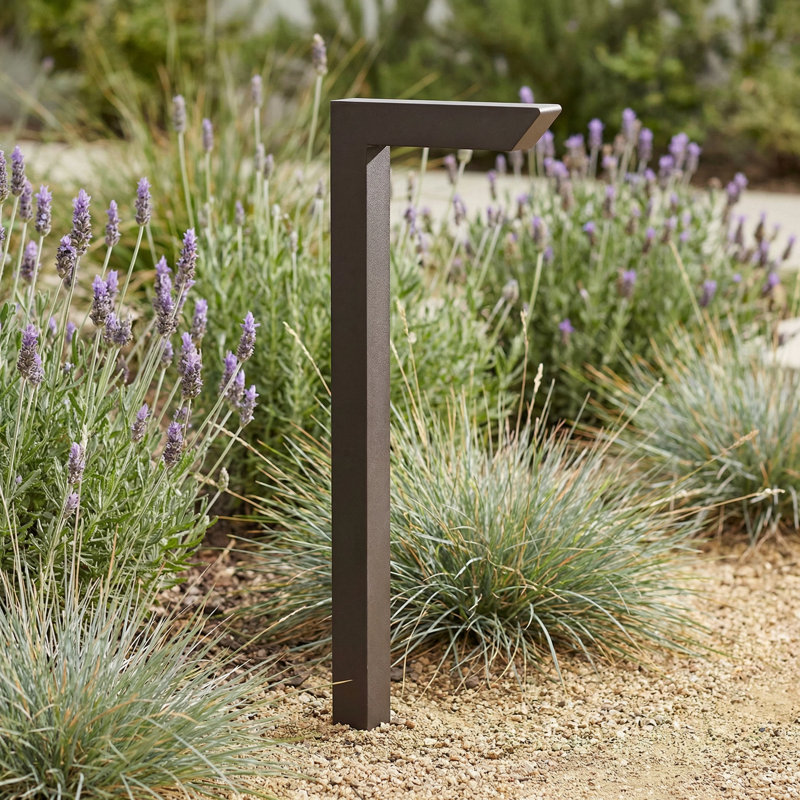 Éclairage de paysage d'extérieur à basse tension en aluminium noir à DEL intégré