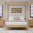 Solid Wood Queen Size Canopy Bed Frame Four Poster Platform Bed With Slats Support