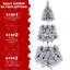 Arbre de Noël artificiel non illuminé, modèle à charnière, branches denses, décor de Noël réaliste-808395594-808395595