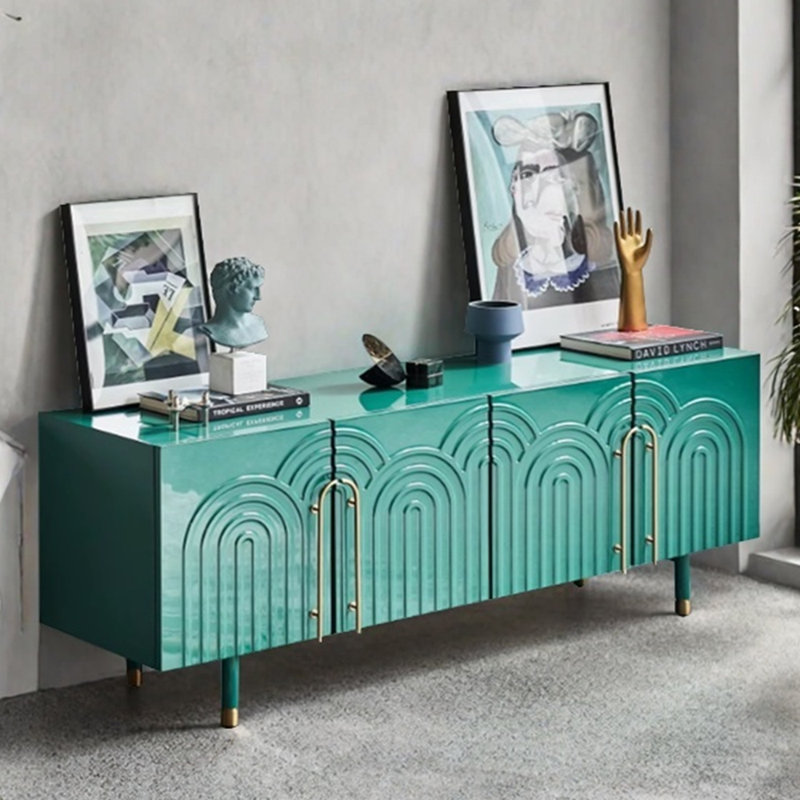 Meuble télé en bois massif personnalité, 62.99"