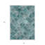 Tapis d'extérieur lavable abstrait bleu sarcelle 8 pi x 10 pi bleu turquoise et gris