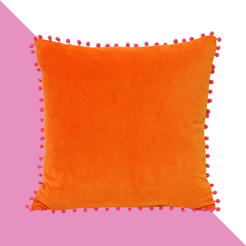 Square Throw Cushion, Orange