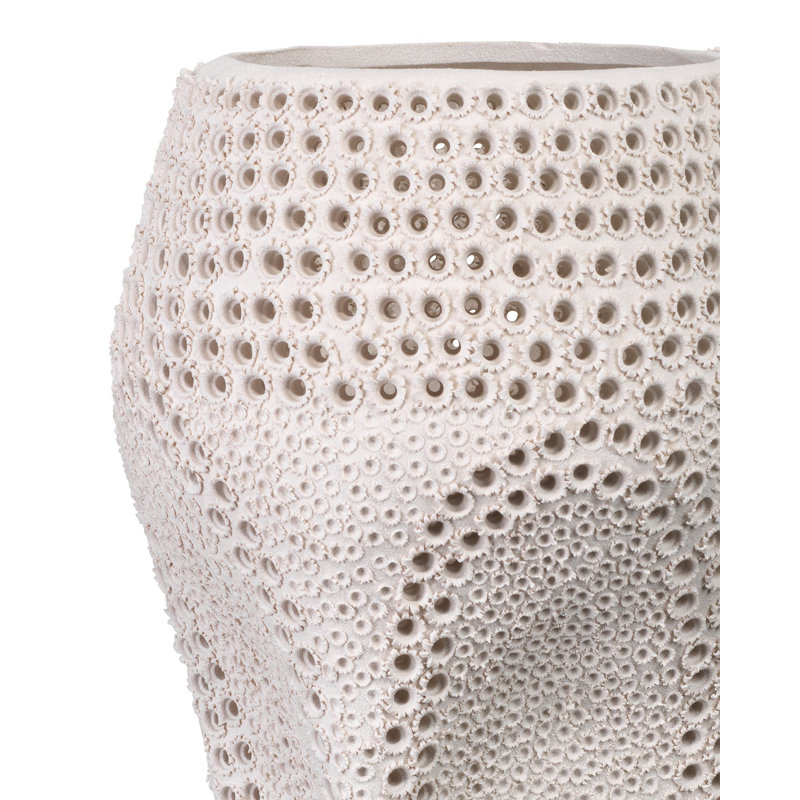Handmade Ceramic / Porcelain Table Vase, White