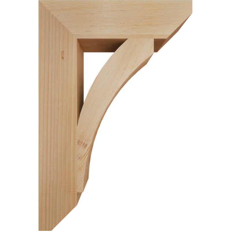 Support en bois / corbeau, Sapin de Douglas, H 24 po x l 3,5 po x P 16 po
