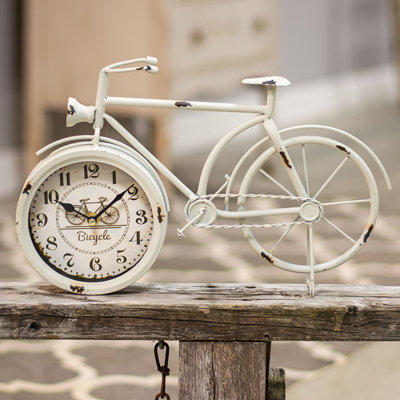 Analogue Electric Tabletop Clock in White