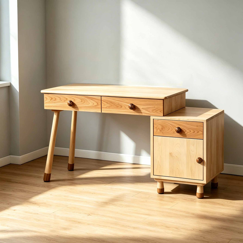 Bureau de chambre de style italien, 29.53" H x 64.96" W x 23.62" D