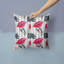  Coussin extérieur rouge à lèvres et rayures-48710891