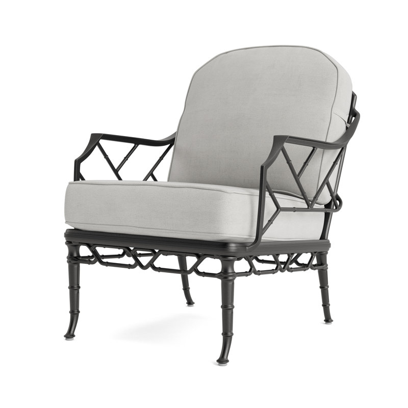 Calcutta Outdoor Lounge Chair, Fusion Dove, Textured Pewter