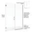 Porte de douche pivotante sans cadre H 46 po x H 76 po Celesta-15662676-15662680