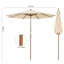 271cm Tilt Market Parasol