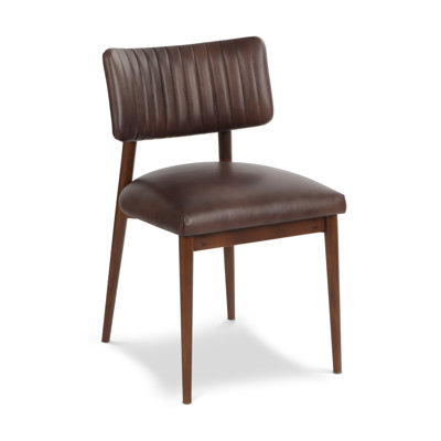 Chaise en cuir véritable Bask
