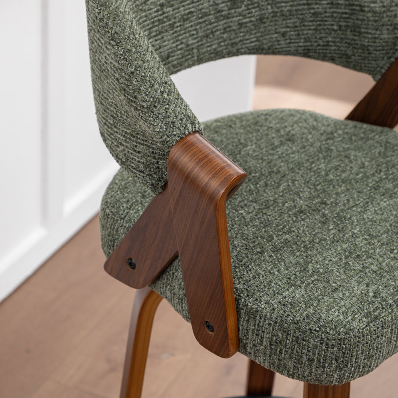 Providence Upholstered Swivel Counter Stool, Green