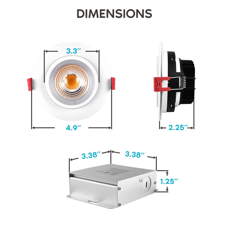Ensemble d'éclairage encastré 4 po à DEL ultra-mince Remodel IC 4 po