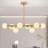 Linear Lights Chandelier, Modern Sputnik Ceiling Fixture with Adjustable Height & Dimmable Glass Shades for Dining Room, Office, Mid-Century Design-978657879-1001664830