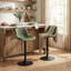 Swivel Bar Stools Modern Faux Leather Upholstered Counter Stools for Kitchen Island, Adjustable Height Stools with Footrest for Home Bar-1925932799