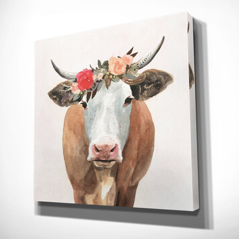 « spring on the farm ii », peinture, H 10 po x l 10 po x P 1,5 po, Toile tendue