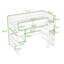 Lit mezzanine en bois avec bureau, lumière DEL, ports de chargement et tablettes-306422630-306422633