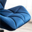 Siège pivotant réglable, velours bleu - mousse haute, rotation à 360 degrés, chaise de bureau avec option de levage, performance, siège pour un confort supérieur