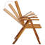 Chaise de patio pliante en acacia avec coussin Jomes-1433409794