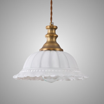 Luminaire suspendu en verre brossé rétro