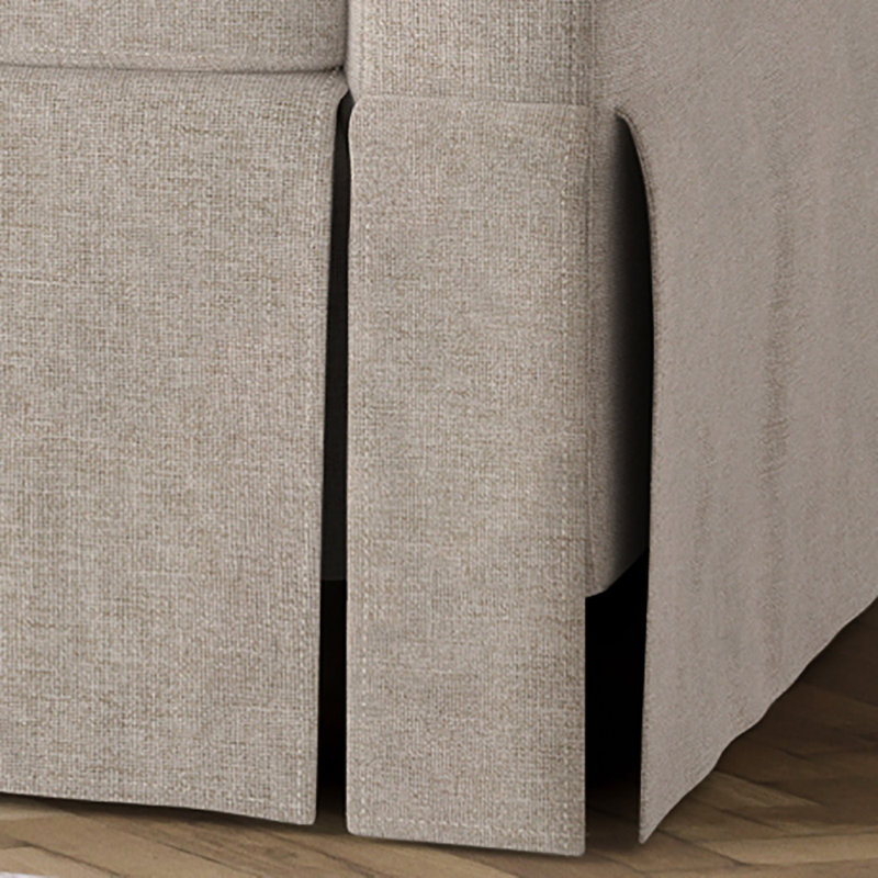 Besjana Upholstered 70'' Sofa, Beige 100% Polyester, 33" x 70" x 32"