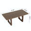  Table basse rectangulaire en bois 47,2 po Modern Farmhouse
