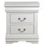 Table de chevet blanche avec 2 tiroirs pour l'ambiance de la chambre à coucher - Pin massif, 2 poignées enchanteresses magnétiques-1236100187
