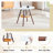 31.5-Inch Diameter Circular Dining Table, White MDF Vacuum Formed Tabletop, Walnut Solid Wood Legs, With Suspended Woven Storage Basket Structure. A Casual Coffee Table Suitable For 2-4 People.-1939575663