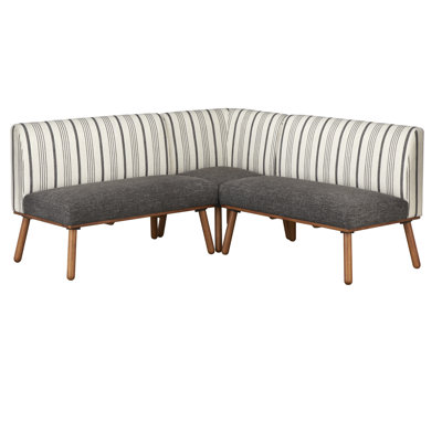 Briette 3 Piece Nook Banquette Set